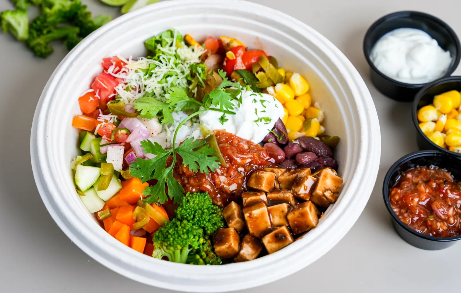 BBQ paneer herb rice bowl
