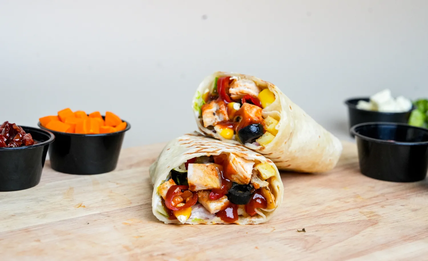 Freshly prepared Mediterranean gyro