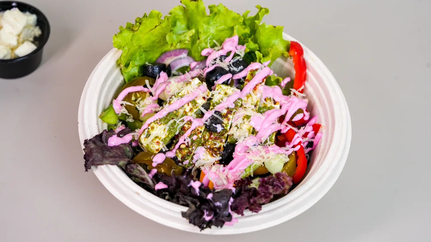 Mediterranean grilled paneer salad